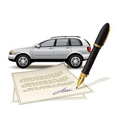 Paperwork for car vector image