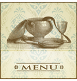 Menu background vector image