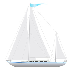 Sailing boat floating Sailing boat floating vector image