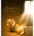 Monochrome sepia romantic background with vase and vector image