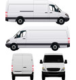 White Commercial Van vector image