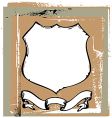 Grunge shield vector image