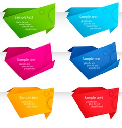 Set with origami baanner vector image
