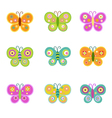 Retro Butterflies vector image