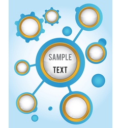 Template with buttons for icons symbol and text vector image