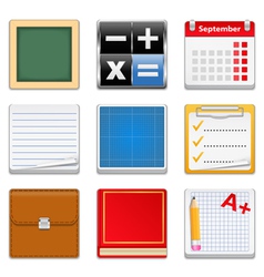 Education Square Icons vector image