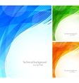 Set of tech backgrounds vector image