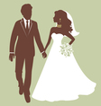 Bride and groom vector image