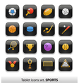Tablet buttons collection isolated on white vector image