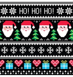 Christmas jumper or sweater seamless pattern vector image