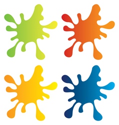 Colour splashes vector image
