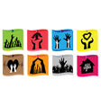 Set of protection concepts vector image
