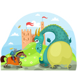 Dragon and knight vector image