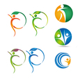 Healthy-silhouettes vector image