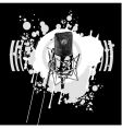 Graffiti black and white microphone vector image