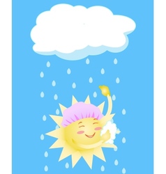 Sun washes vector image