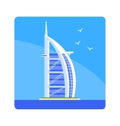 Sail Hotel Famous Touristic Attraction Of United vector image