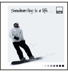Skiing Extreme Snowboard vector image