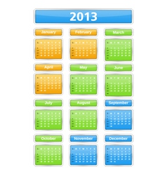 2013 Calendar vector image