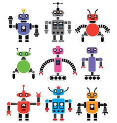 Set of robots vector image