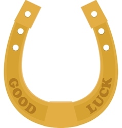 Golden Horseshoe traditional good luck charm Golden Horseshoe traditional good luck charm vector image