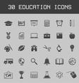 Dark education icon set vector image