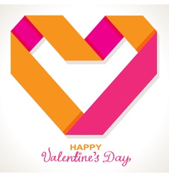 Paper origami heart vector image