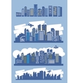 Blue city vector image