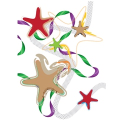 Decorative starfishes vector image