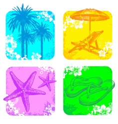 Hand drawn resort objects vector image