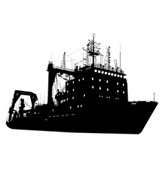 Ship silhouette vector image