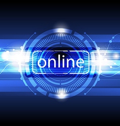 Digital online concept background vector image