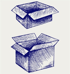 Empty cardboard box vector image