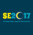 Typography design for solar eclipse on august 21 vector image