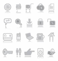 Web icons silver vector image