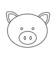 Figure face pig icon vector image