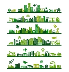 Green city vector image
