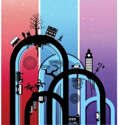 The city vector image