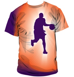 Basketball T-shirt Basketball T-shirt vector image