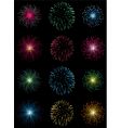 12 fireworks vector image