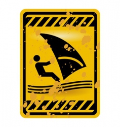 Windsurf area sign Windsurf area sign vector image