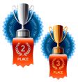 Silver and bronze awards vector image