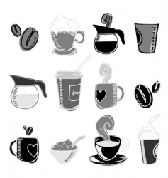 Coffee design elements vector image