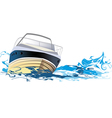 Yacht at sea vector image