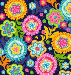 Ethnic flowers vector image