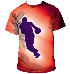 Basketball T-shirt Basketball T-shirt vector image