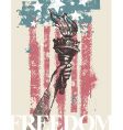 Hand of freedom with torch vector image