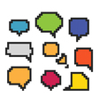 Pixel speech clouds vector image