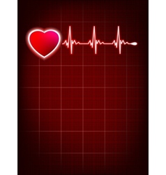 Heartbeat monitor electrocardiogram EPS 10 vector image