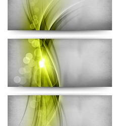 Abstract three card green vector image